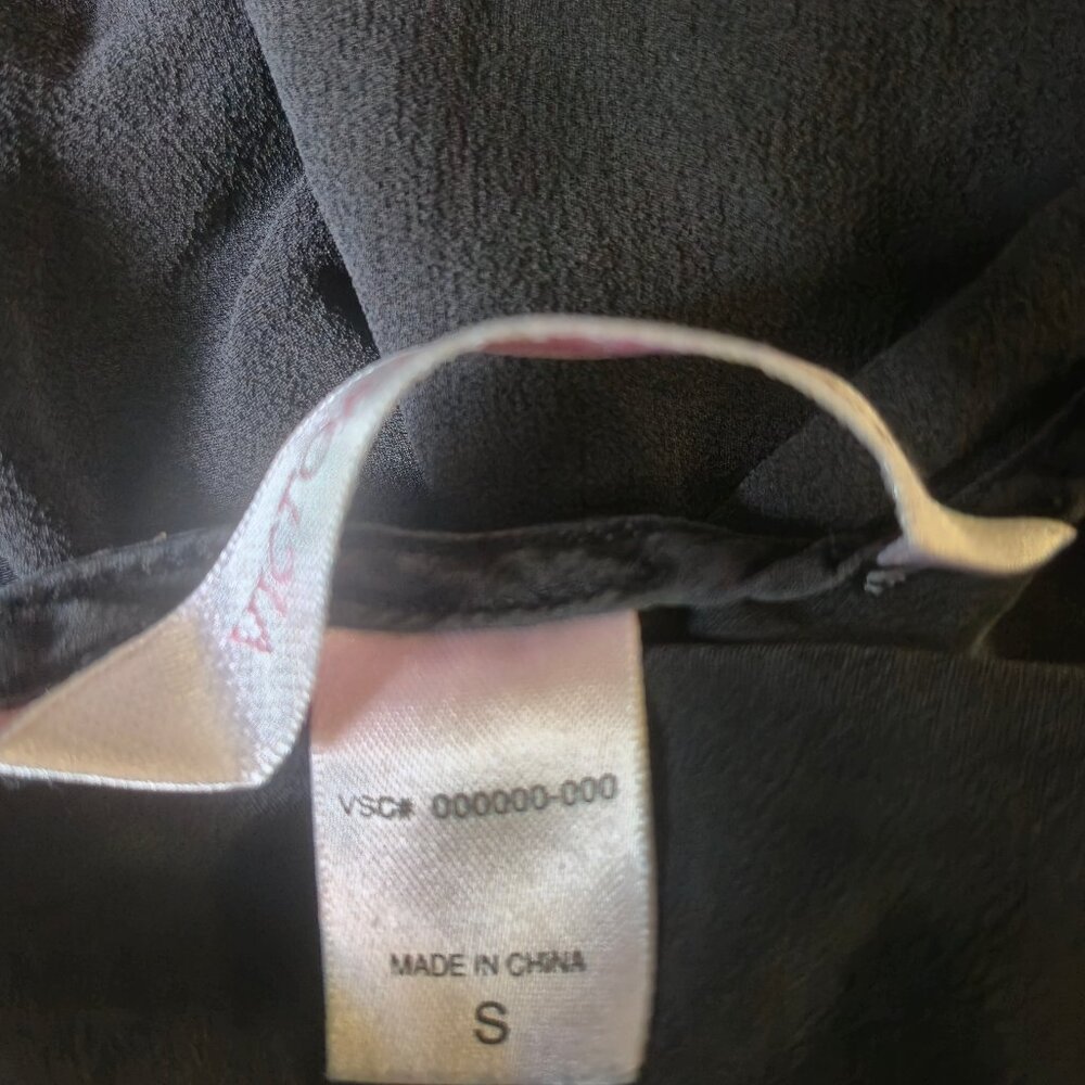 Victoria’s Secret Black Chiffon Floral Slip Chemise – Small, Romantic Y2K Linger - Picture 5 of 9